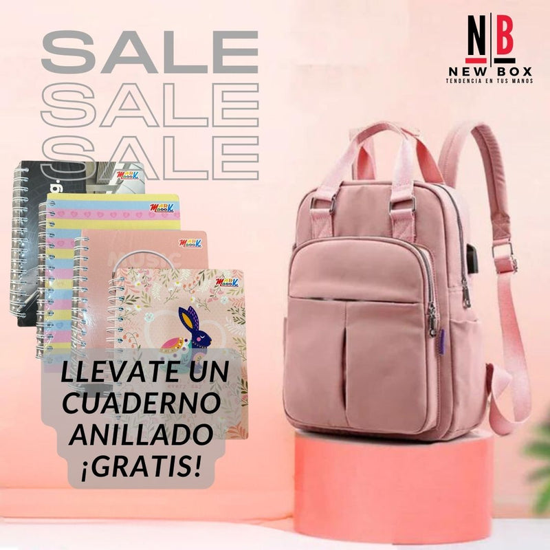 MOCHILA 2 EN 1 + REGALO: CUADERNO ANILLADO